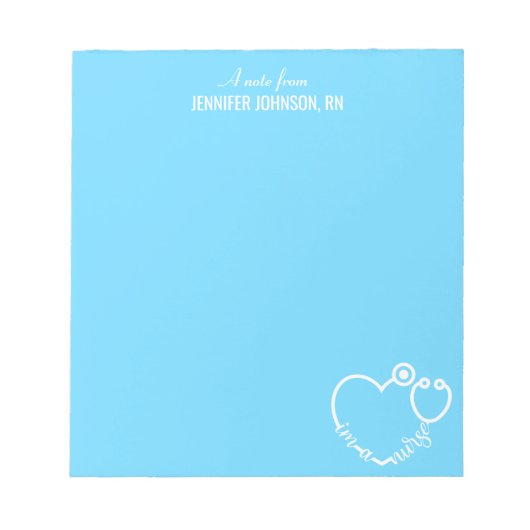 Ich bin ein Personalisierter Name Elegant des Kran Notizblock (Vorderseite)