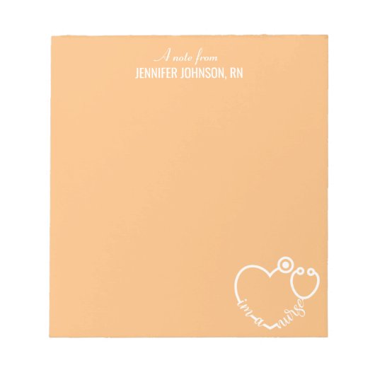 Ich bin ein Personalisierter Name Elegant des Kran Notizblock (Vorderseite)