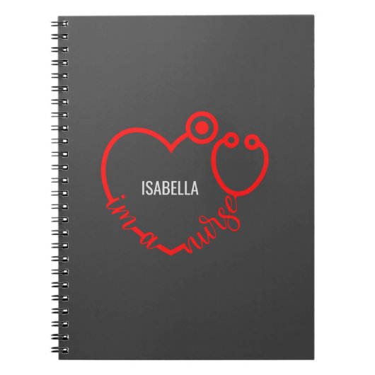 Ich bin ein Personalisiertes Nurse Stethoscope Hea Notizblock (Vorderseite)