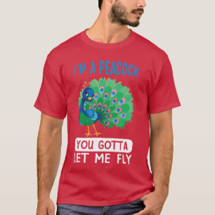 Ich bin ein Pfau, du musst mich retro fliegen lass T-Shirt