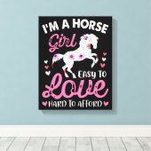 Ich bin ein Pferdemädchen, das leicht zu Liebe ist Leinwanddruck (Insitu (Holzboden))