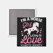Ich bin ein Pferdemädchen, das leicht zu Liebe ist Magnet (Vorderseite/Rückseite)