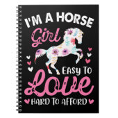 Ich bin ein Pferdemädchen, das leicht zu Liebe ist Notizblock (Vorderseite)