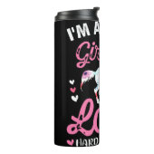 Ich bin ein Pferdemädchen, das leicht zu Liebe ist Thermosbecher (Nach links gedreht)