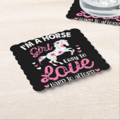 Ich bin ein Pferdemädchen, das leicht zu Liebe ist Untersetzer (angewinkelt)