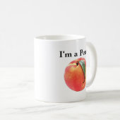 Ich bin ein Pfirsich Kaffeetasse (VorderseiteRechts)