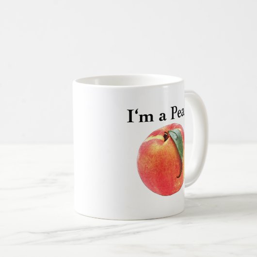 Ich bin ein Pfirsich Kaffeetasse (VorderseiteRechts)