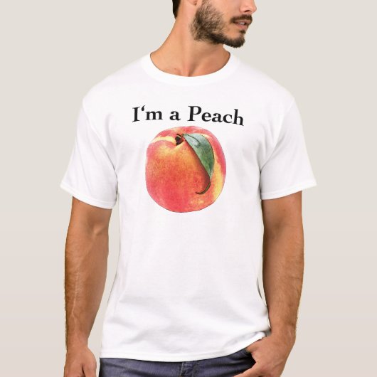 Ich bin ein Pfirsich T-Shirt (Vorderseite)