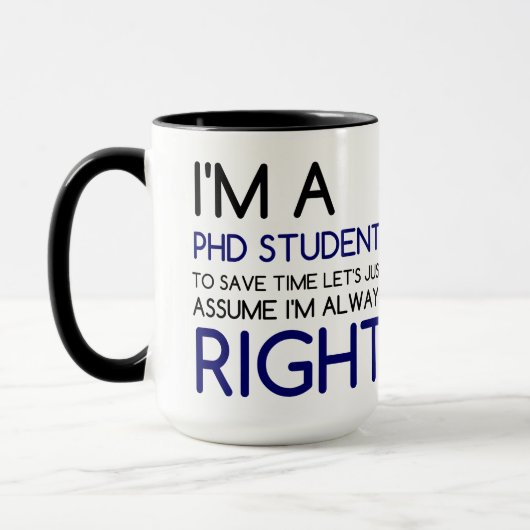 ICH BIN EIN PHD-STUDENT TASSE (Links)