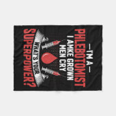 Ich bin ein Phlebotomist und lasse Grown Men Phleb Fleecedecke (Vorderseite (Horizontal))