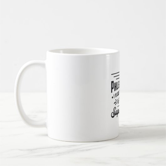 Ich bin ein phlebotomistisches Geschenk der Superm Kaffeetasse (Links)