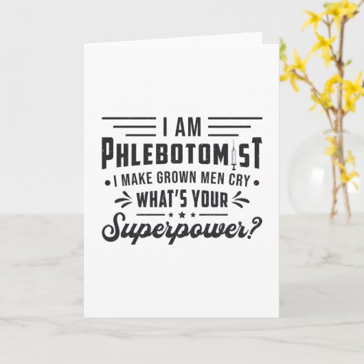 Ich bin ein phlebotomistisches Geschenk der Superm Karte (Gelbe Blume)
