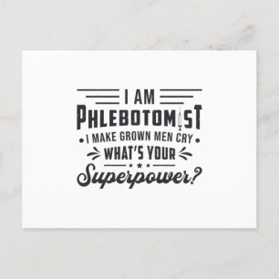 Ich bin ein phlebotomistisches Geschenk der Superm Postkarte