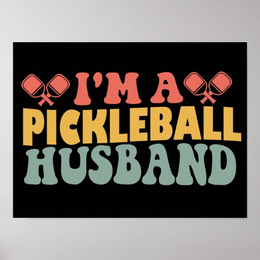 Ich bin ein Pickleball-Ehemann Poster (Vorne)