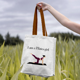 "Ich bin ein Pilates Girl" Niedliche Lila Feminine Tragetasche