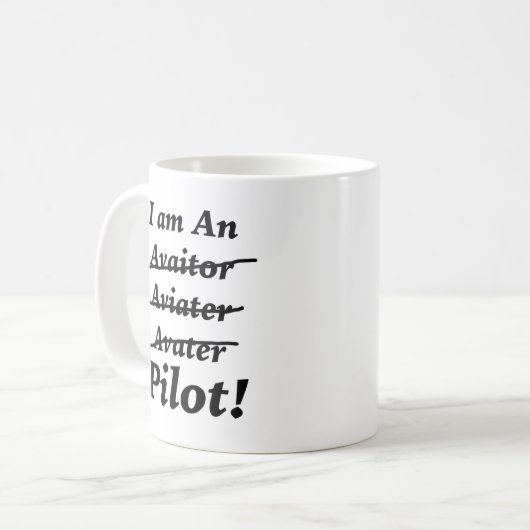Ich bin ein Pilot Kaffeetasse (Vorderseite Links)