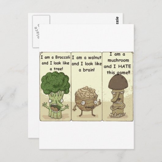 Ich bin ein Pilz Postkarte (Vorne/Hinten)