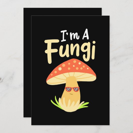 Ich bin ein Pilzschauer Einladung (Vorne/Hinten)