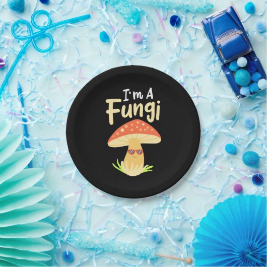 Ich bin ein Pilzschauer Pappteller (Party)