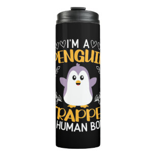 Ich bin ein Pinguin, der im menschlichen Körper ge Thermosbecher