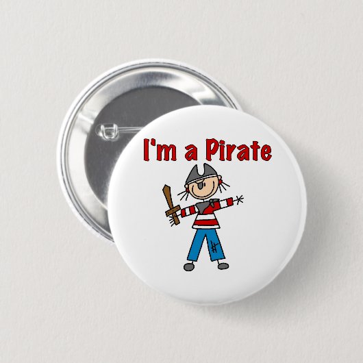 Ich bin ein Pirat Button (Vorne & Hinten)