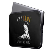 Ich bin ein Pirat Iguana Laptopschutzhülle (Vorderseite Links)