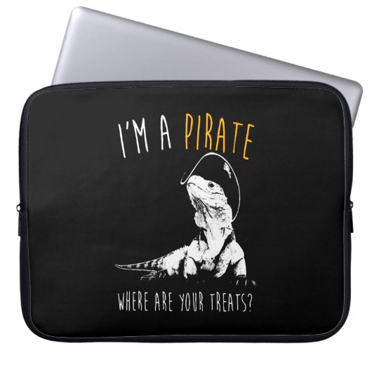 Ich bin ein Pirat Iguana Laptopschutzhülle (Vorderseite)