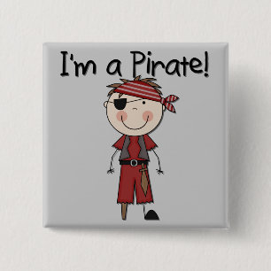 Ich bin ein Pirat - Jungen-T-Shirts und Geschenke Button