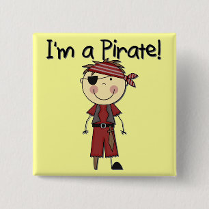 Ich bin ein Pirat - Jungen-T-Shirts und Geschenke Button