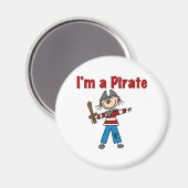 Ich bin ein Pirat Magnet (Vorderseite/Rückseite)