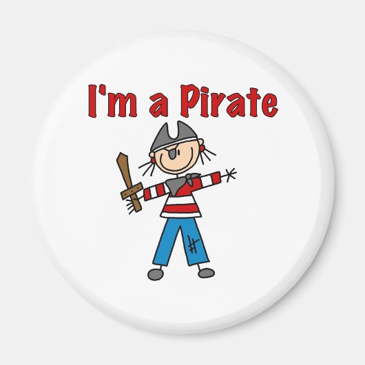 Ich bin ein Pirat Magnet (Vorne)