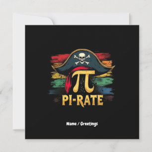 Ich bin ein Pirate-Pi-Tag Ein lustiges Mathe-Abent Einladung