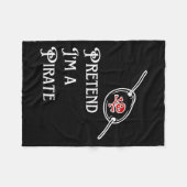 Ich bin ein Piraten-Lazy Halloween-Kostüm leicht Fleecedecke (Vorderseite (Horizontal))