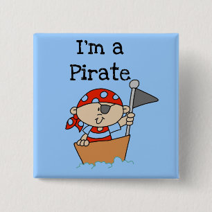 Ich bin ein Piraten-T - Shirts und Geschenke Button