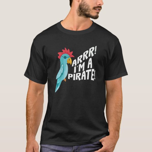 Ich bin ein Piratenpapagei, der Vögel spricht T-Shirt (Vorderseite)