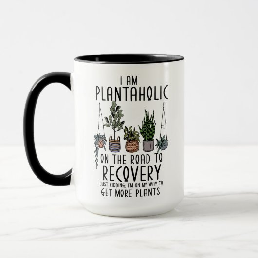 Ich bin ein Plantaholiker in Erholung Funny Pflanz Tasse (Links)