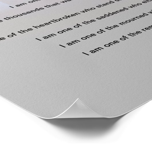 Ich bin (ein Polizeibeamter) Gedicht - Poster (Ecke)