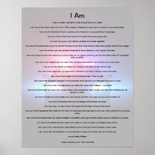Ich bin (ein Polizist) Poem - Poster