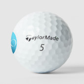 ICH BIN EIN PROFI - Benutzerdefinierter blauer Gol Golfball (Logo)