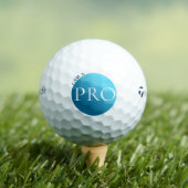 ICH BIN EIN PROFI - Benutzerdefinierter blauer Gol Golfball (Insitu T-Shirt)