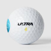 ICH BIN EIN PROFI - Benutzerdefinierter blauer Gol Golfball (Logo)