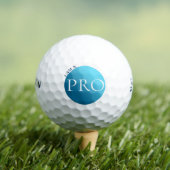 ICH BIN EIN PROFI - Benutzerdefinierter blauer Gol Golfball (Insitu T-Shirt)