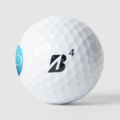ICH BIN EIN PROFI - Benutzerdefinierter blauer Gol Golfball (Logo)