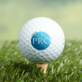 ICH BIN EIN PROFI - Benutzerdefinierter blauer Gol Golfball (Insitu T-Shirt)
