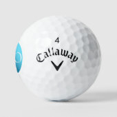 ICH BIN EIN PROFI - Benutzerdefinierter blauer Gol Golfball (Logo)