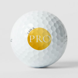 ICH BIN EIN PROFI | Benutzerdefinierter goldener G Golfball