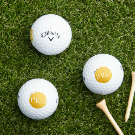ICH BIN EIN PROFI | Benutzerdefinierter goldener G Golfball