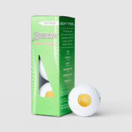 ICH BIN EIN PROFI | Benutzerdefinierter goldener G Golfball
