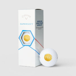 ICH BIN EIN PROFI | Benutzerdefinierter goldener G Golfball