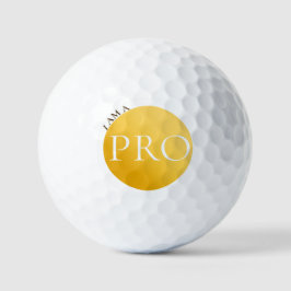 ICH BIN EIN PROFI | Benutzerdefinierter goldener G Golfball